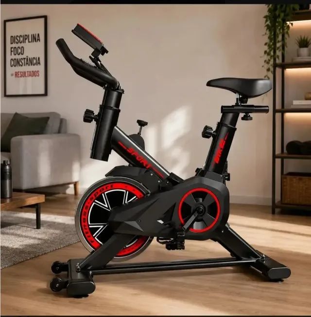 Bicicleta ergometrica spinning 8 kg preta - Foto 2