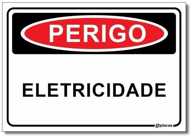 Placa De Sinalização Perigo Eletricidade 30x20 Novo Garantia - Foto 3