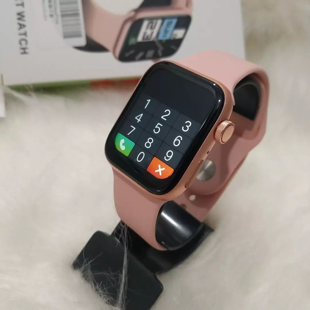 Smartwatch faz ligações mede pressão troca foto Contador de passos calculadora