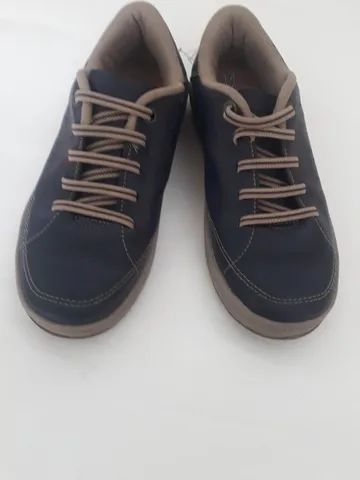 Sapatenis Infantil Kidy Softness tam 31 Br-Azul Marinho seminovo - Foto 4