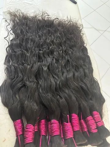 Cabelo humano / ondulado de 65 cm