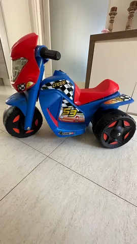 Mini Moto Elétrica Infantil Branca Triciclo Para Crianças Po - LCG