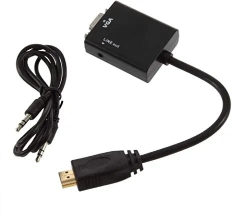Adaptador Hdmi Para Vga Com Áudio P2 Conversor De Vídeo