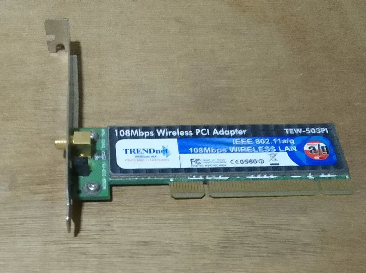 Placa de Rede Wireless PCI 108Mbps Trendnet TEW-503PI