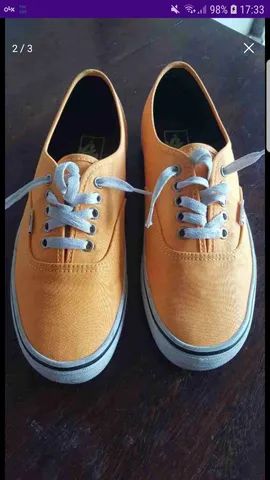 Tenis vans hot sale laranja neon