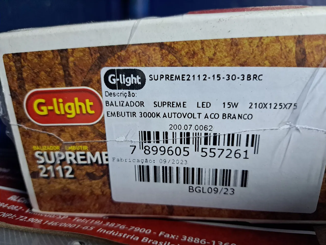Balizador LED Supreme 2112 Embutir 15W 210x125x75 Branco
