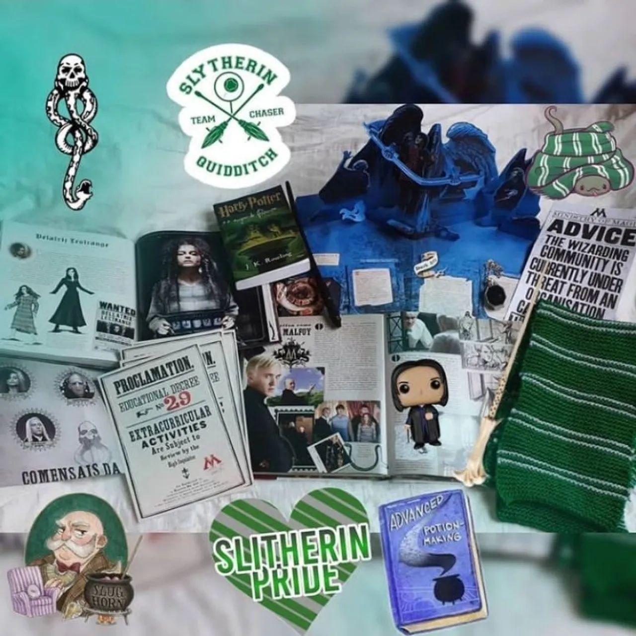 Cachecol Slytherin (Sonserina) Harry Potter