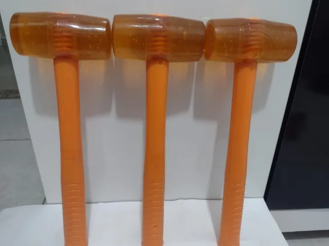 Kit 03 Marreta Bola Pedreiro-borracha/silicone-porcelanato