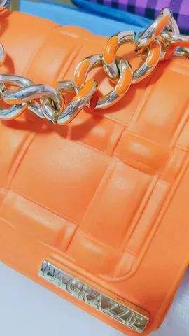 Bolsa feminina laranja  - Foto 4