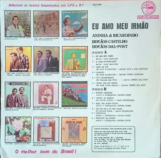 Lp Disco de Vinil Evangélico Aninha e Ricardinho e Outros - Eu amo meu irmão - Raro - Foto 2