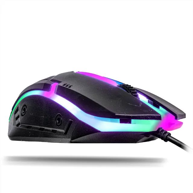 Kit Teclado E Mouse Gamer Com Luzes Led Rgb Computador Notebook PC