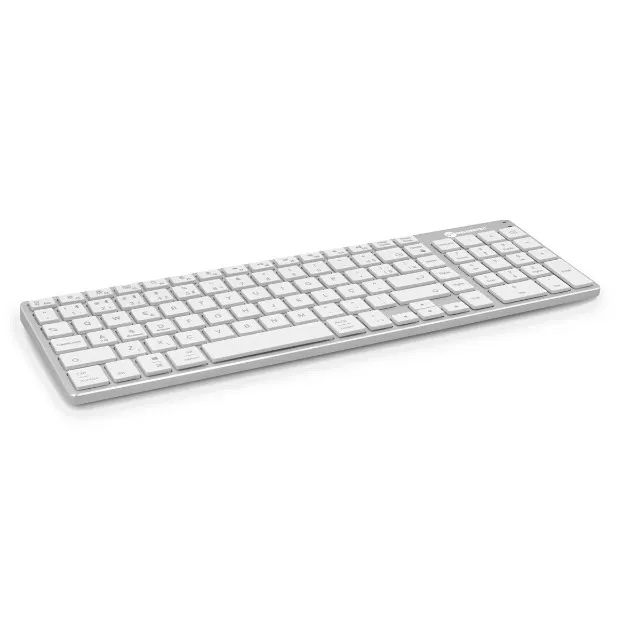 Teclado Sem Fio Bluetooth GT T1 em Alumínio com Branco Recarregável - WZetta - Foto 2