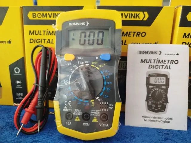Multímetro Profissional Digital + bateria 9v + cabo/Jk Eletrônicos Qualidade e honestidade