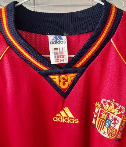 CAMISA SELECAO ESPANHA ADIDAS COPA 1998 FRANCA FRETE GRATIS - Foto 4