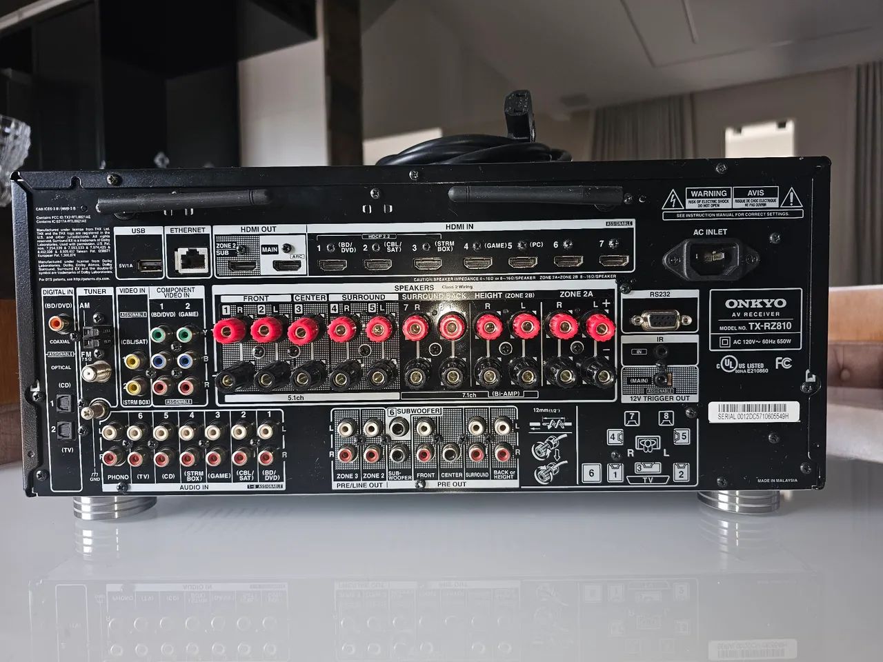 Receiver Onkyo TX-RZ810 7.2 Canais - Foto 4