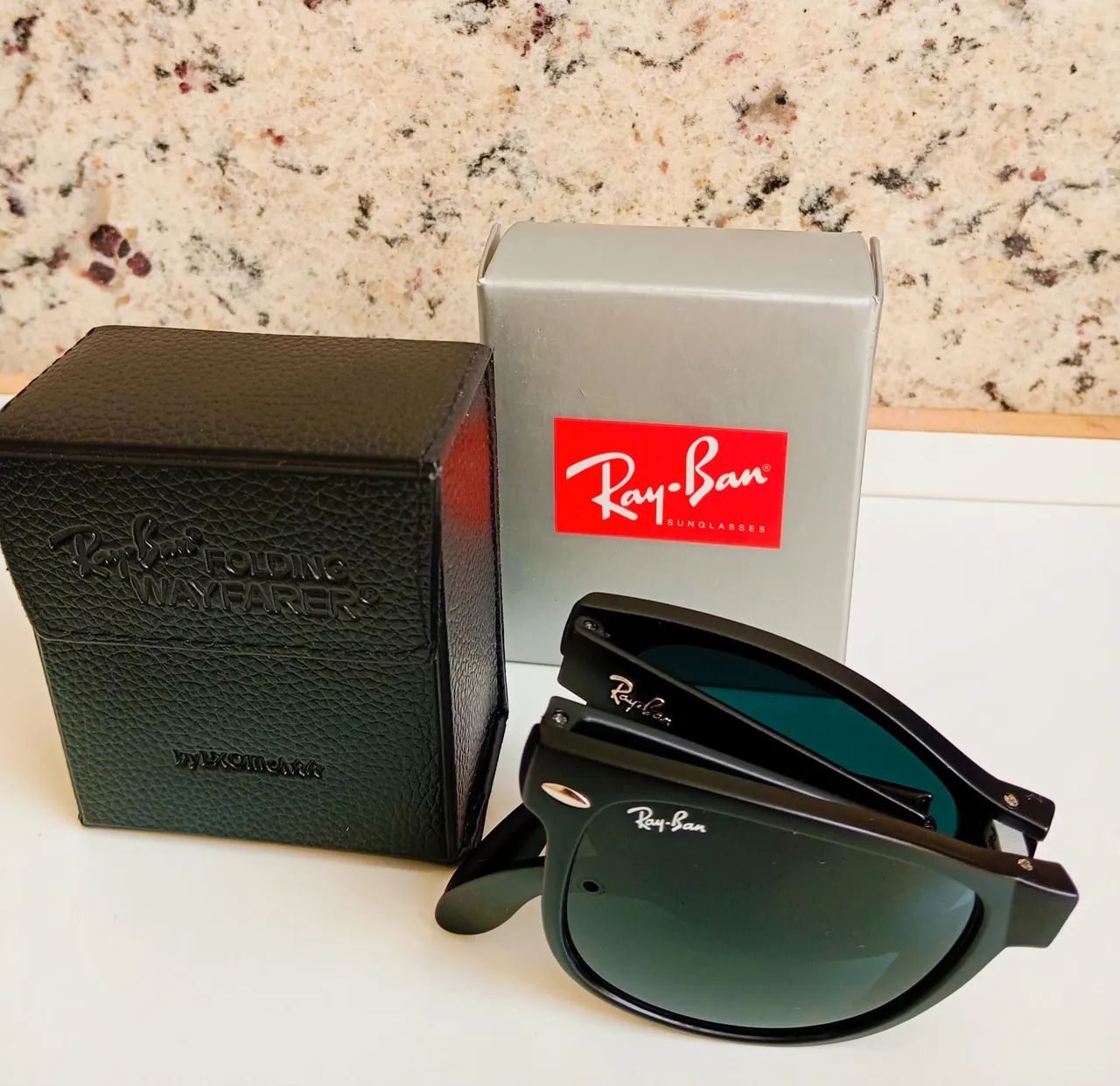Ray-ban Wayfarer Rb4105 Dobrável 54x20 Lente Safira  - Foto 4