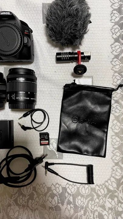 Câmera Canon SL3 - Kit Completo com 2 lentes + microfone + Cartão 128GB + Mochila. - Foto 5