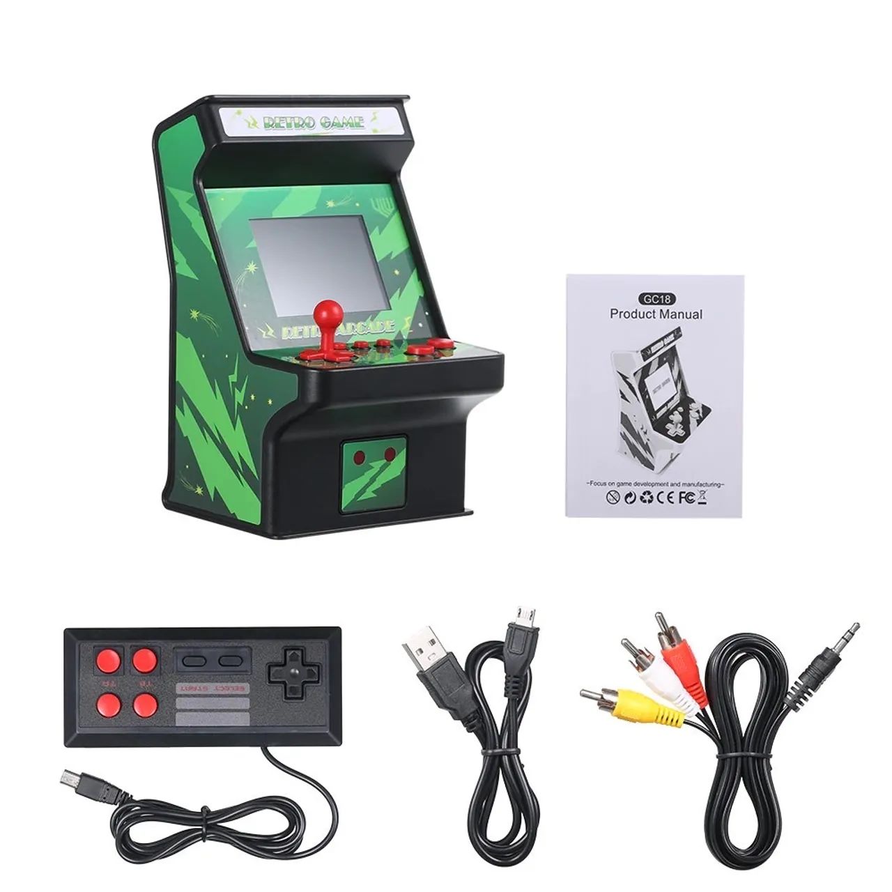Mini Arcade Retrô 256 Jogos + Handle 2.8'' HD - Foto 3