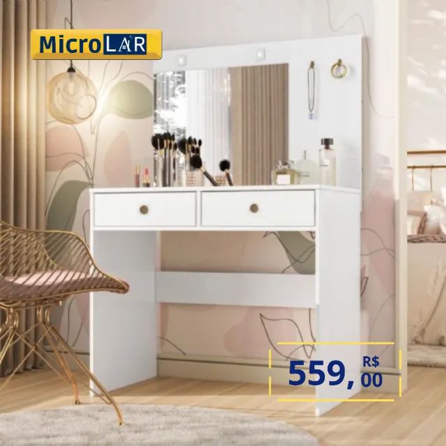 Super Oferta Penteadeira Camarim já com LED - Já entrega e Monta na Hora - Foto 3