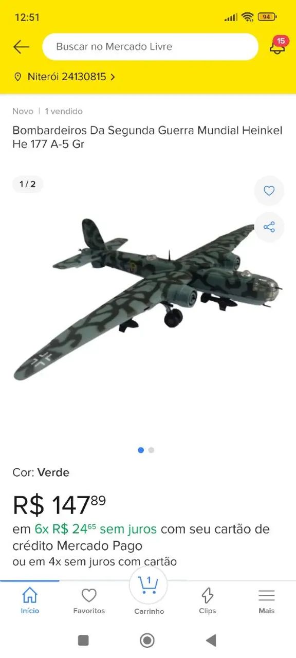 Bombardeiro Heinkel He 177 A-5 Gr - Miniatura