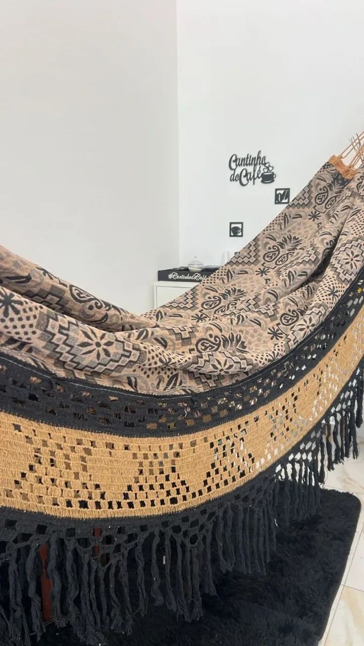 Rede de dormir Marrom com Detalhes - Foto 2