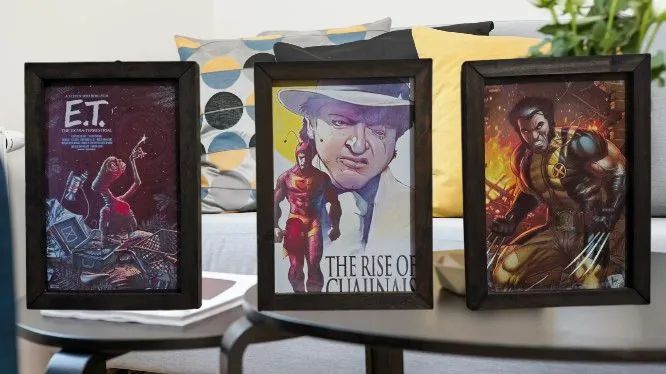 Quadros Decorativos - E.T., Wolverine e Chapolin 