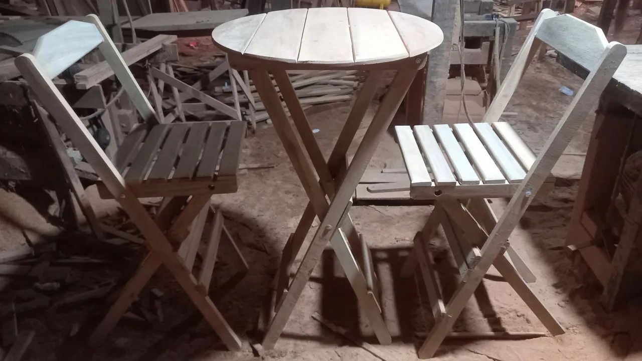 JOGO DE MESA BISTRÔ LIXADO