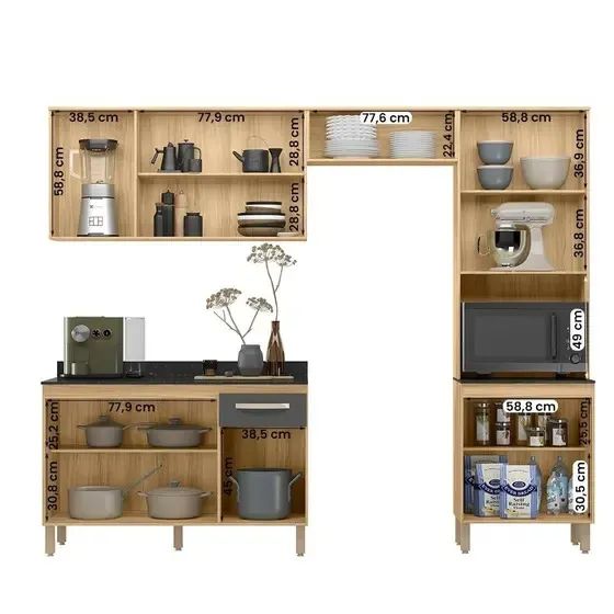 Armário de Cozinha 11 Portas 1 Gaveta Entregamos em 24 HS Novo  - Foto 2