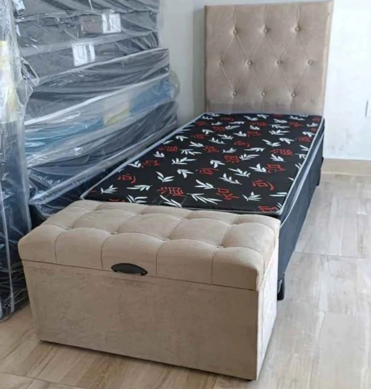 Frete grátis, Camas box com colchão novas!!! - Foto 2