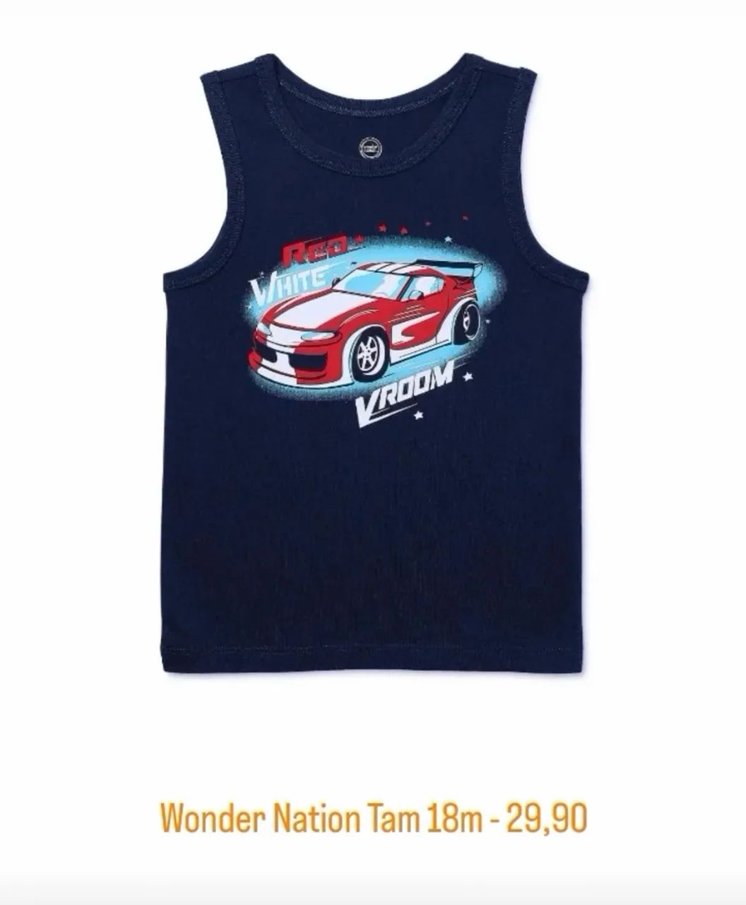 Regata Infantil Wonder Nation Vroom - Tam 18m