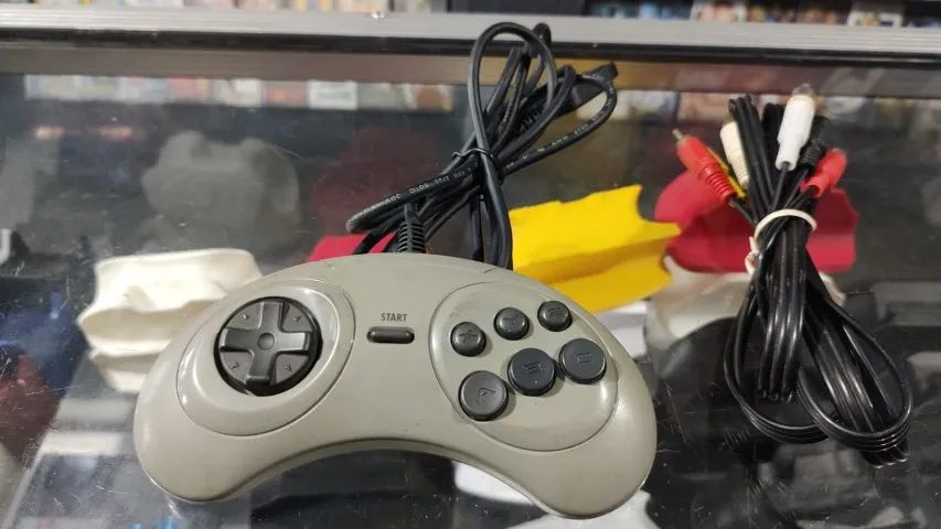 MEGA DRIVE 3 L2 43 JOGOS NA MEMORIA + 2 CARTUCHOS 1 CONTROLE ORIGINAL E CABOS - Foto 5