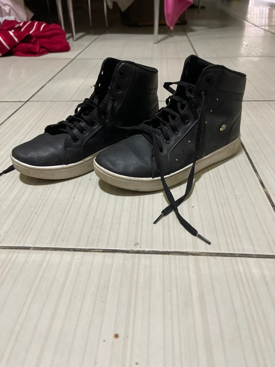 Tênis Infantil Cano Alto Preto TAM 35