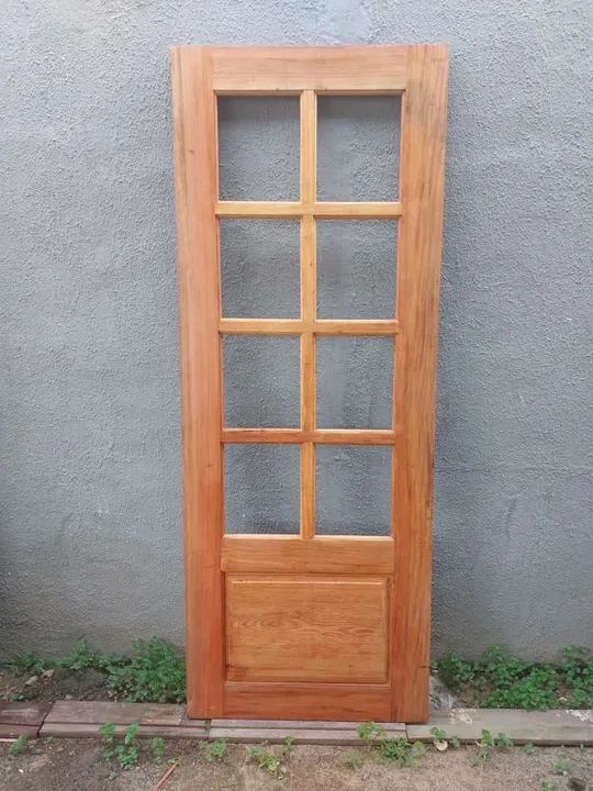 Porta de madeira com vidro 8 painéis - Foto 2
