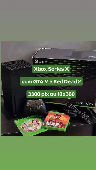 Xbox Series X com GTA V e Red Dead 2