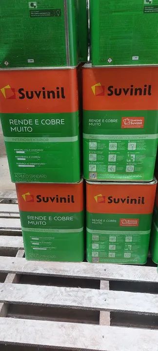 Tinta Suvinil Rende e Cobre Muito - Interior/Exterior $250,00 Acima de 4 latas 