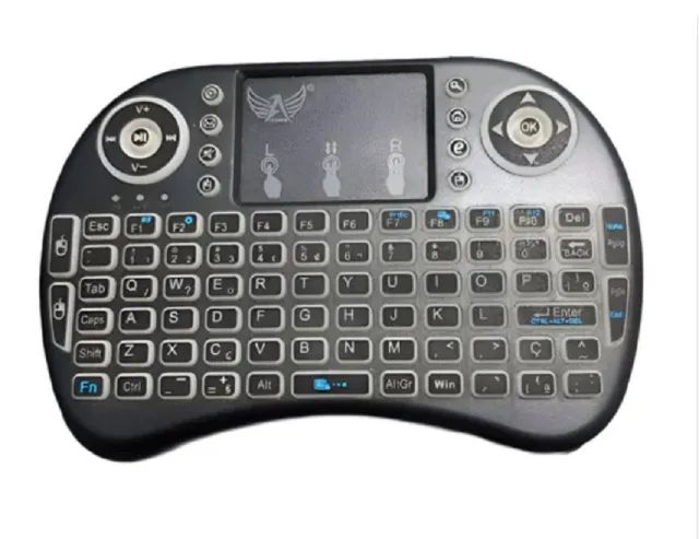 Mini Teclado Keyboard Sem Fio Wireless Iluminado Luz Led