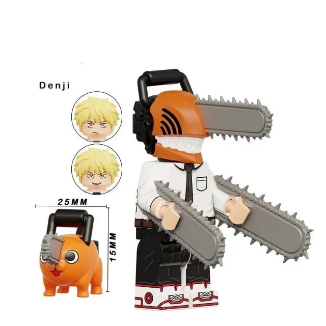 Miniaturas de Chainsaw man de blocos de montar denji makima - Foto 2
