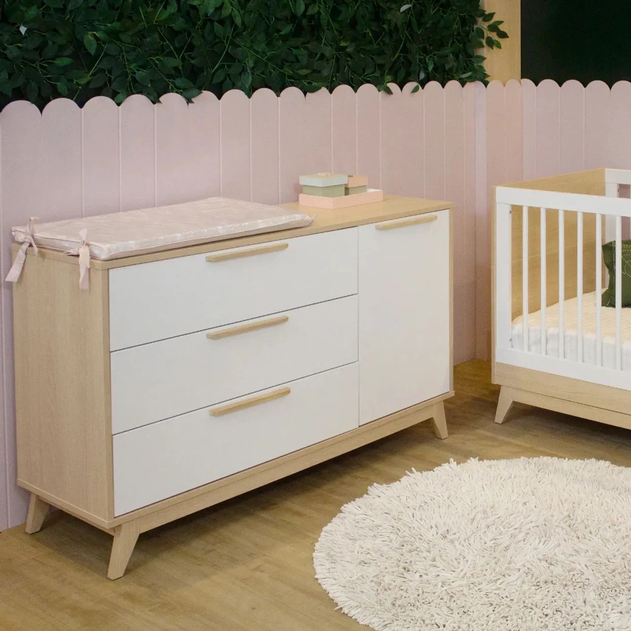 Cômoda Infantil com Gavetas e Armário Quater - Foto 2