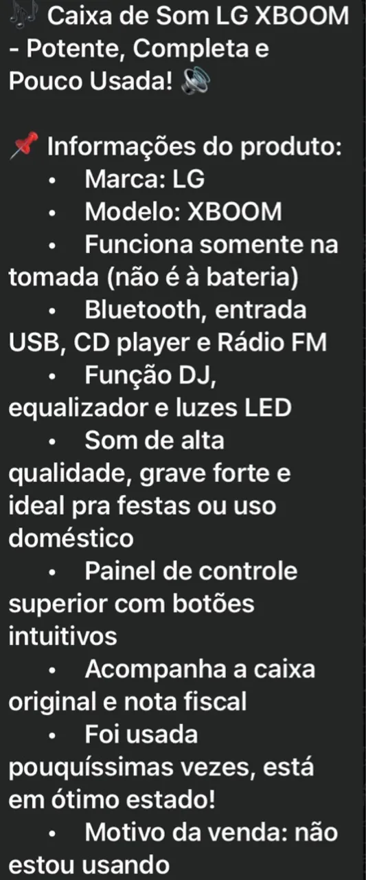Caixa de Som LG XBOOM - Potente e Completa