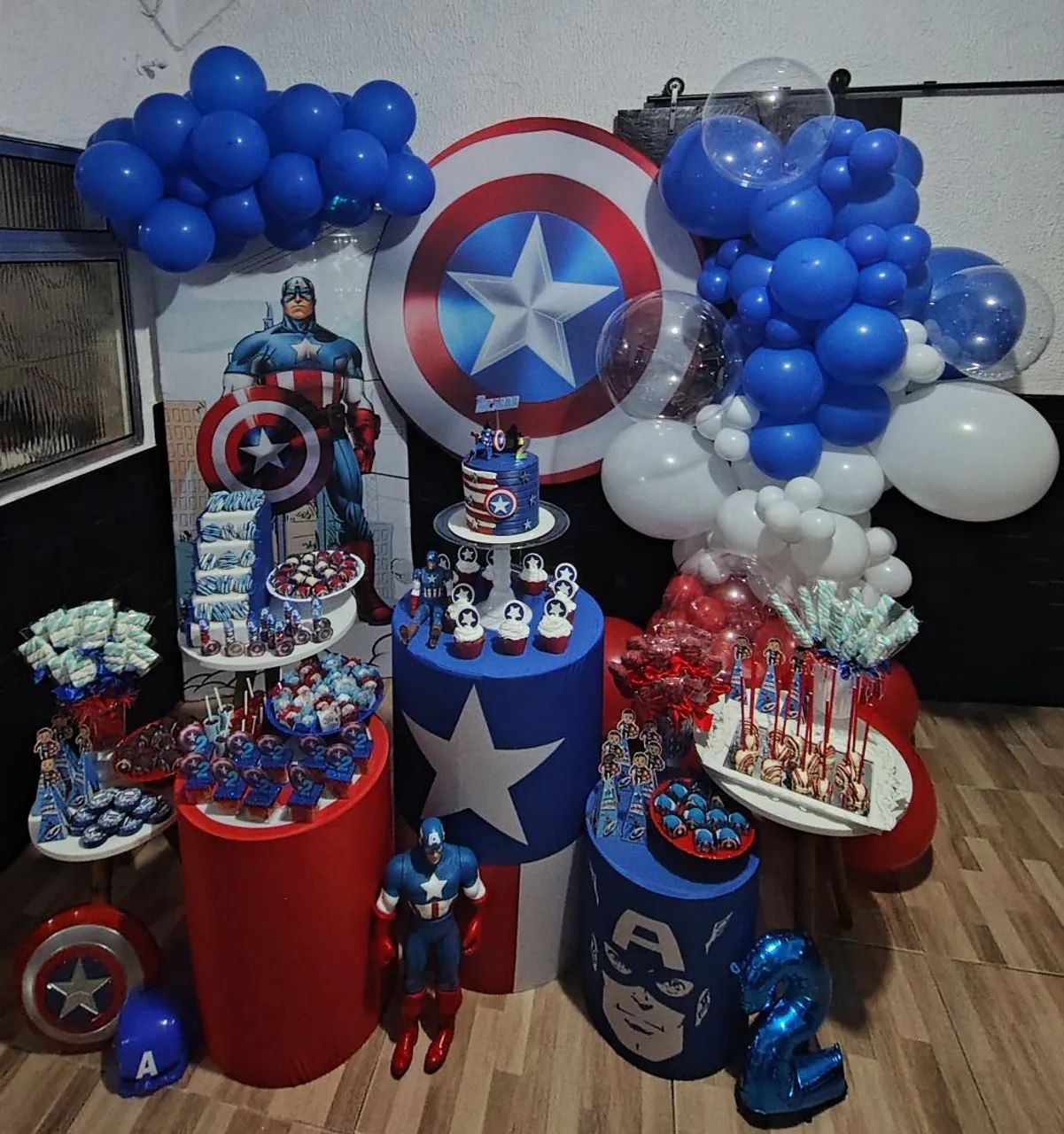 KIT DE CAPAS DECORAÇÃO CAPITÃO AMÉRICA