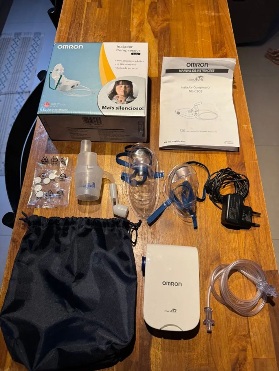 Inalador compresso Omron NE-C803 em perfeito estado!