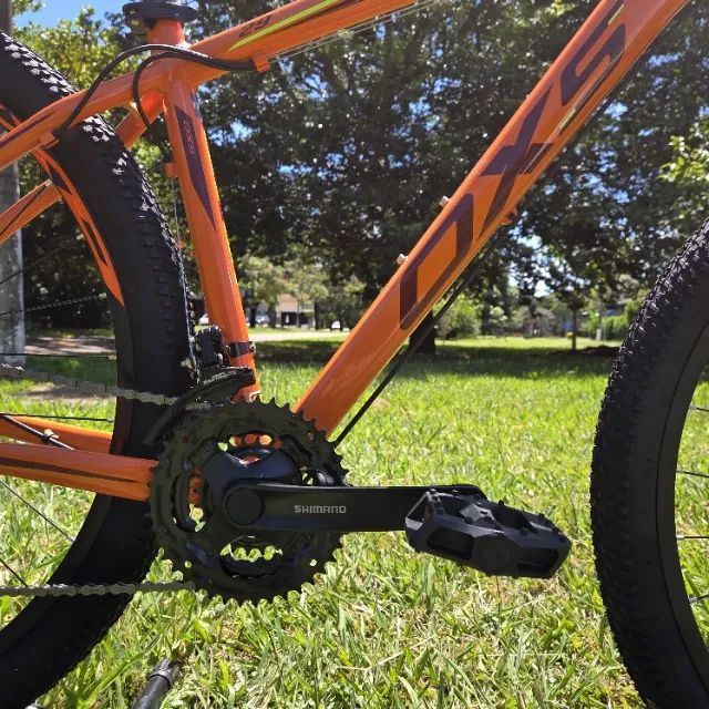 Bicicleta MTB Aro 29 - Oxs Glide 100 Laranja Tamanho 17 e 19 - Shimano 3x7v - Quadro OGGI - Foto 3