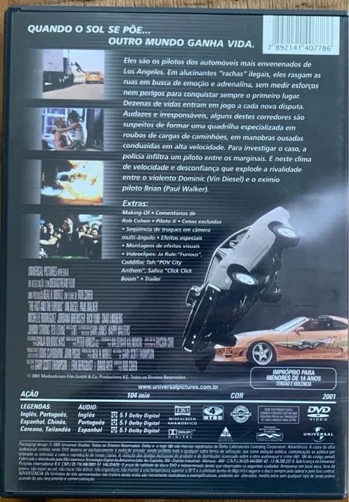 DVD VELOZES E FURIOSOS - Foto 2