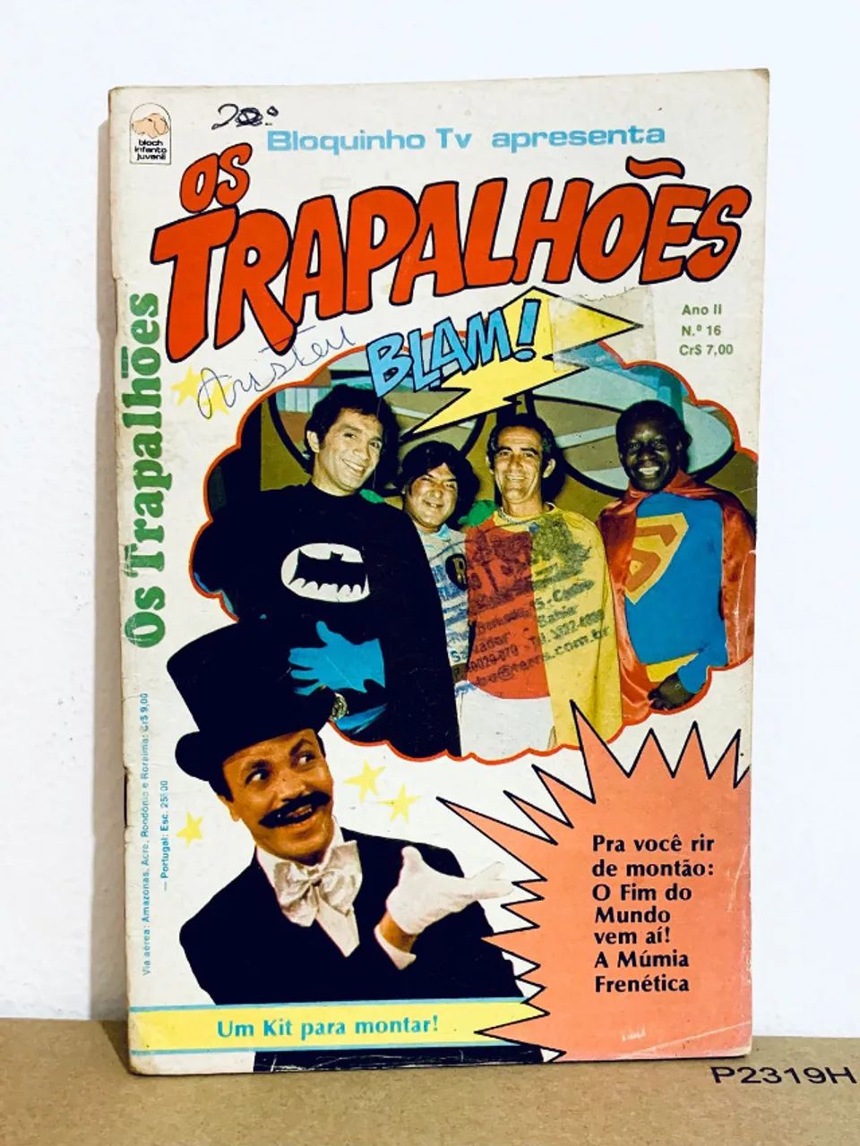 FRETE GRÁTIS Gibi Trapalhões 16 com Brinde Bloch 1977
