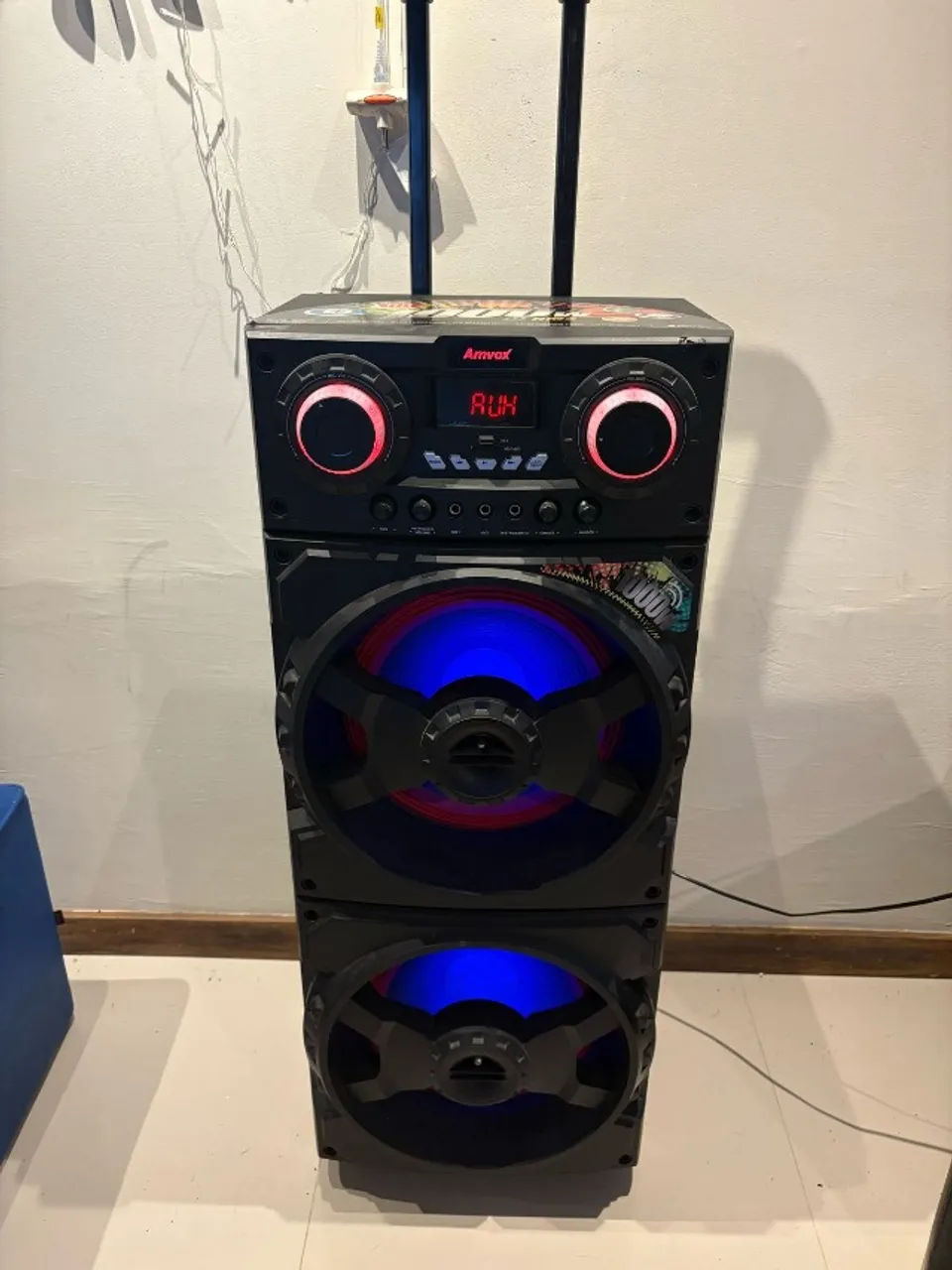 Caixa De Som Amvox Aca 1001 Turbo Amplificada 1000w