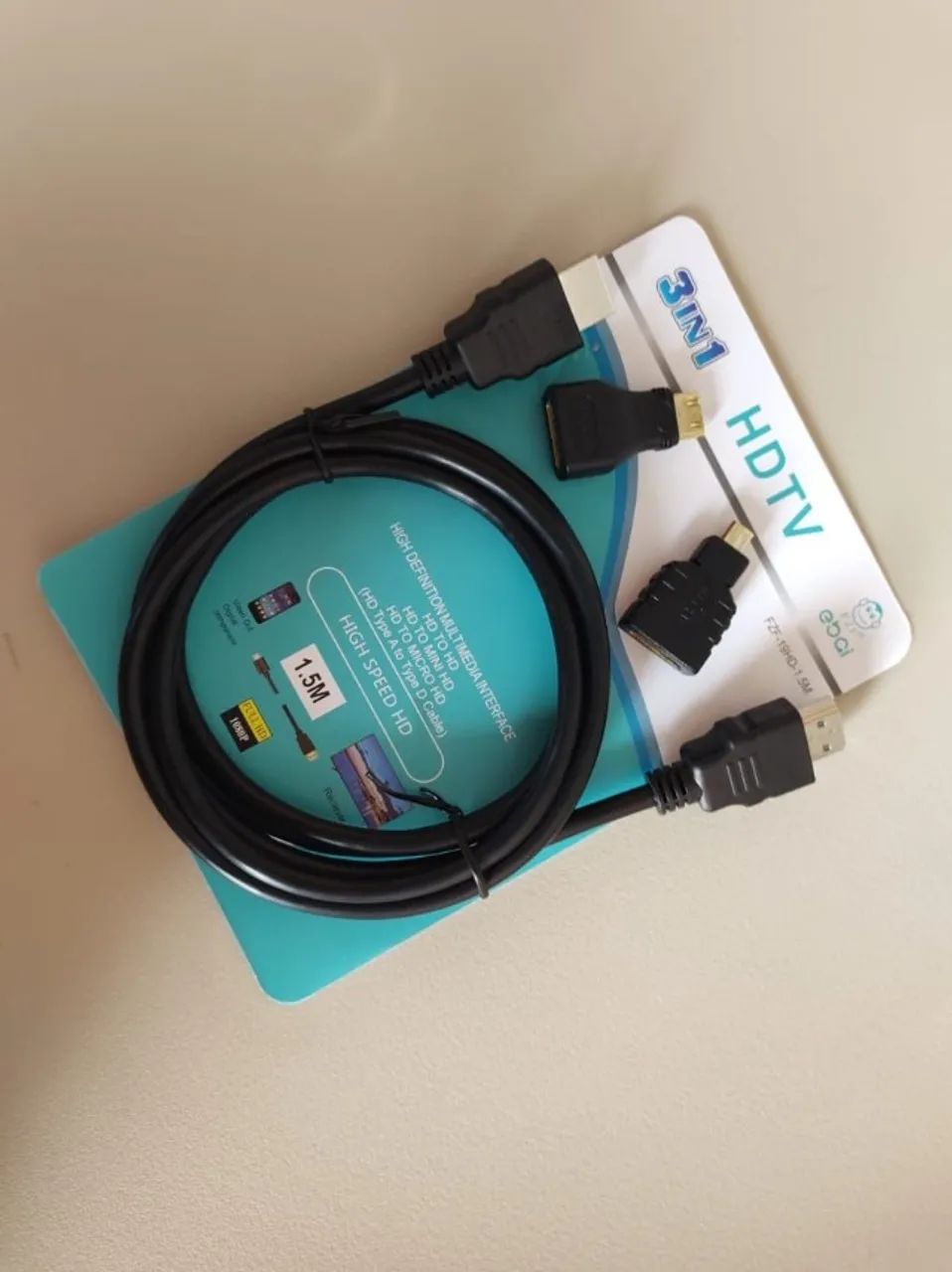 Cabo Hdmi 3 Em 1 (hdmi + Mini Hdmi + Micro Hdmi) (Entrega Grátis)