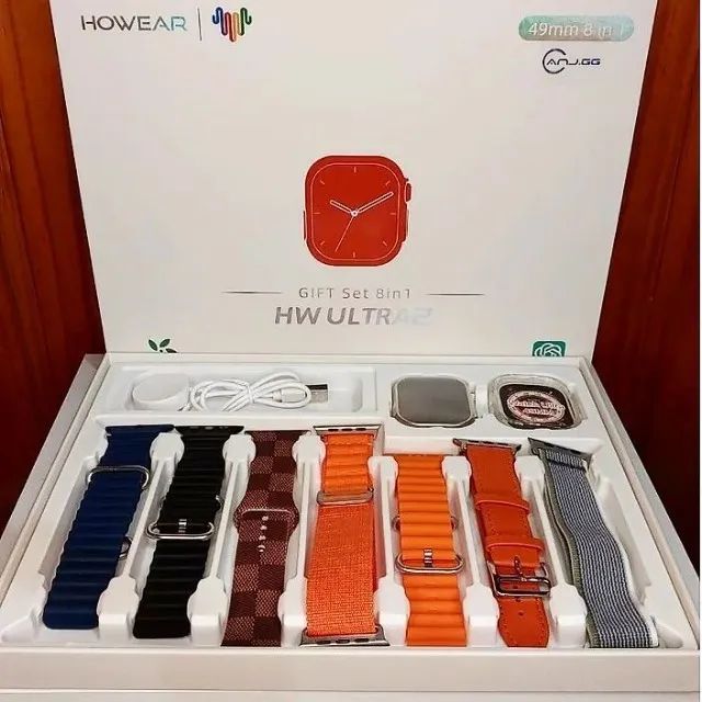 smartwatch hw ultra 2 com 7 pulseiras - Foto 3