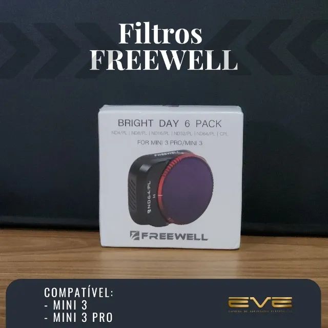 Filtros Freewell  ND e PL, Compatível com Mini 3 Pro, Mini 3, Lacrado!