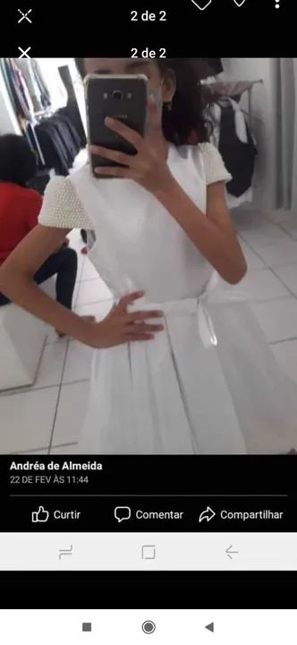 Vestido branco para menina