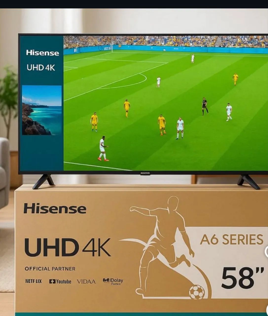 Tv Hisense 58 UHD 4K DLED A6 series Nova  - Foto 2